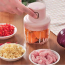 Mini Processador de Alimentos Elétrico Triturador De Alho Elétrico com 03 Lâminas Sem Fio USB Recarregável