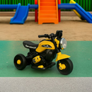 Mini Moto elétrica infantil tricolor zippy V6 com música e som a bateria recarregável.