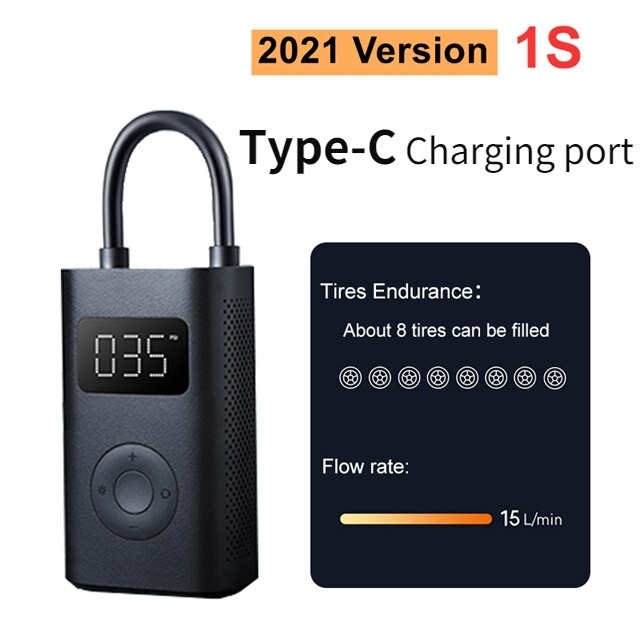 Xiaomi Mijia Portable Electric AirCompressor 1S/2 AirPump Tire Sensor Mi Inflatable Treasure for Motorcycle Car Soccer