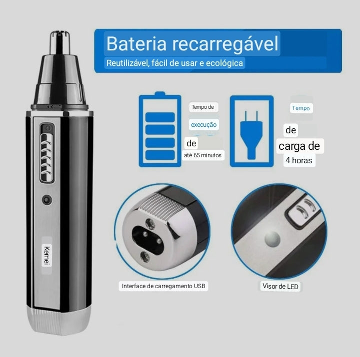 Aparador De Barba 4 Em 1 Recarregável