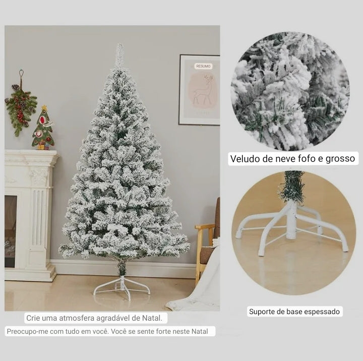 Árvore de Natal Branco Neve ponta de agulha