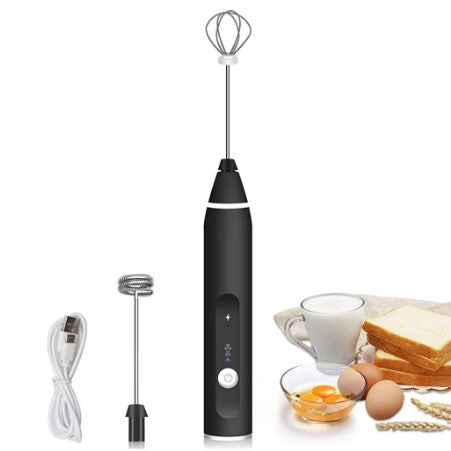 Batedor Misturador Mixer Elétrico para Bebidas Leite Café Clara de Ovo 2 em 1