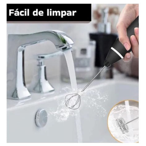 Batedor Misturador Mixer Elétrico para Bebidas Leite Café Clara de Ovo 2 em 1