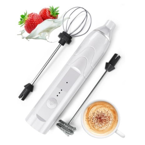 Batedor Misturador Mixer Elétrico para Bebidas Leite Café Clara de Ovo 2 em 1