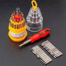 Kit Jogo Ferramenta 31 Peças Chaves Alen Torx Fenda Philips Pontas Chaves Diversas