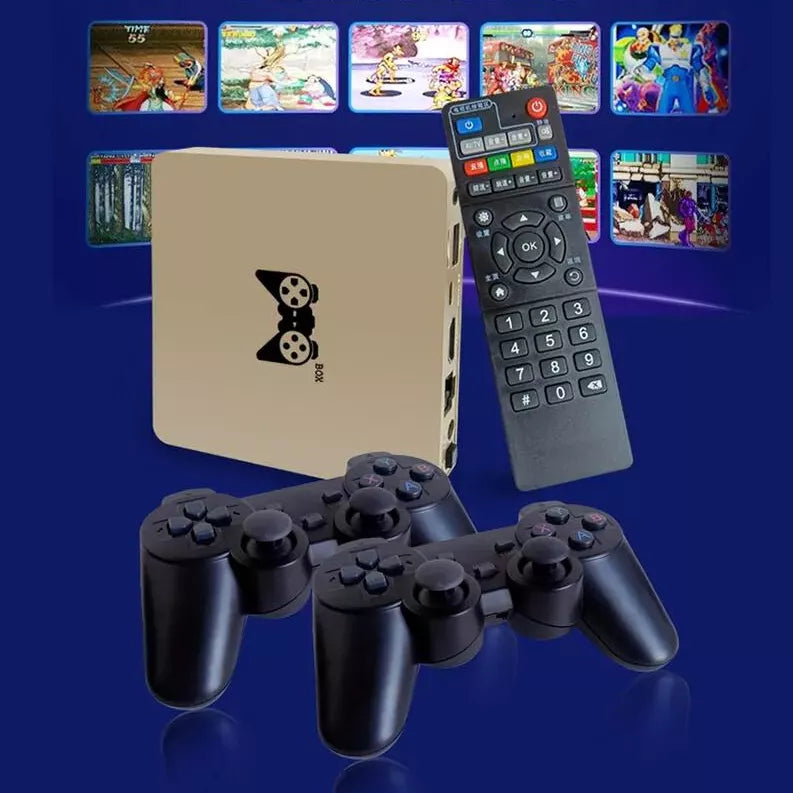 Game Box Contém 12000 Jogos + Tv Sistema Duplo 4k Tv Box Gaming Controle Android