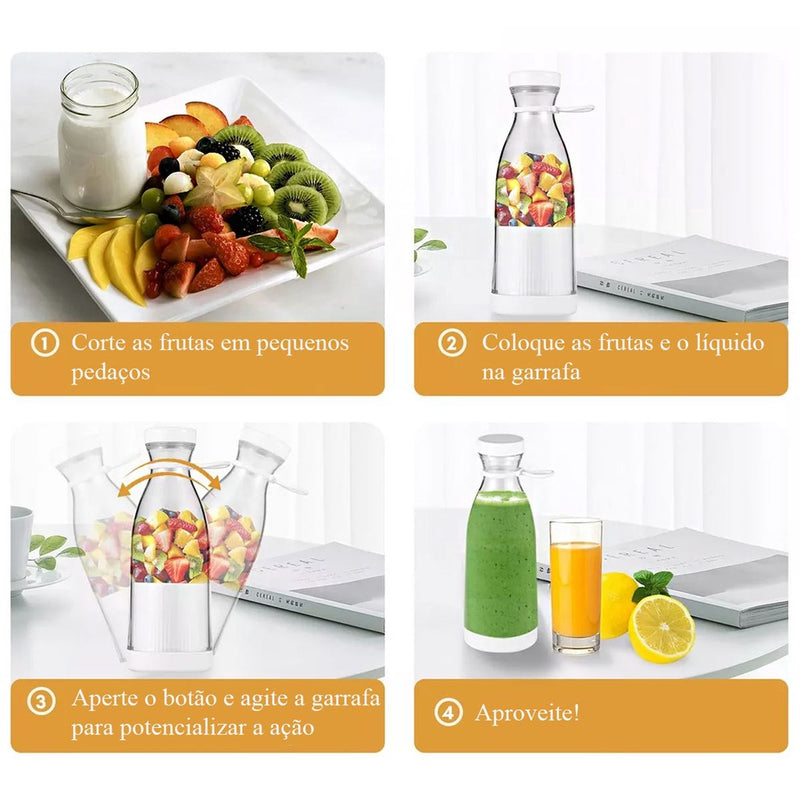 Liquidificador de garrafa portátil recarregável