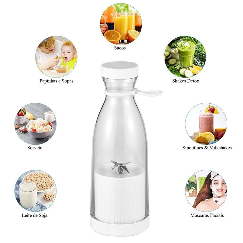 Liquidificador de garrafa portátil recarregável