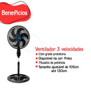 Ventilador turbo 6 Pas com regulador de tamanho 110v e 220v
