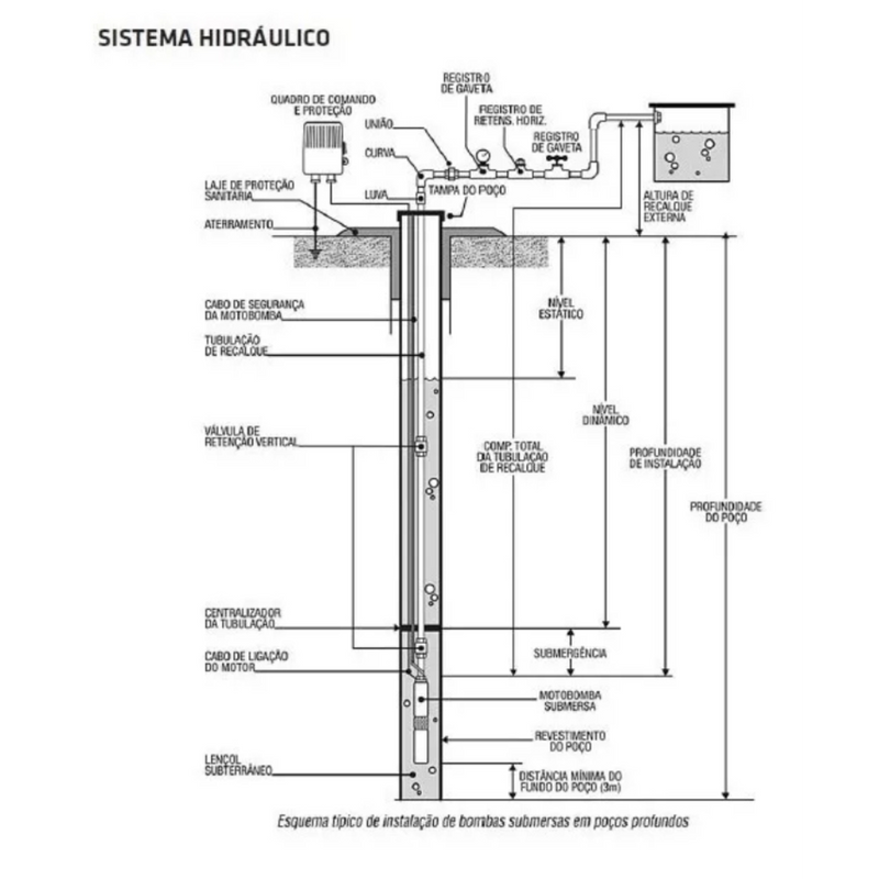 Bomba Submersa Caneta Palito 1/4hp 2,5  Intech Machine Bsca2 Voltagem 220v