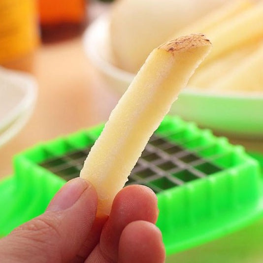 Cortador de batatas fritas e legumes, prática,  fácil.