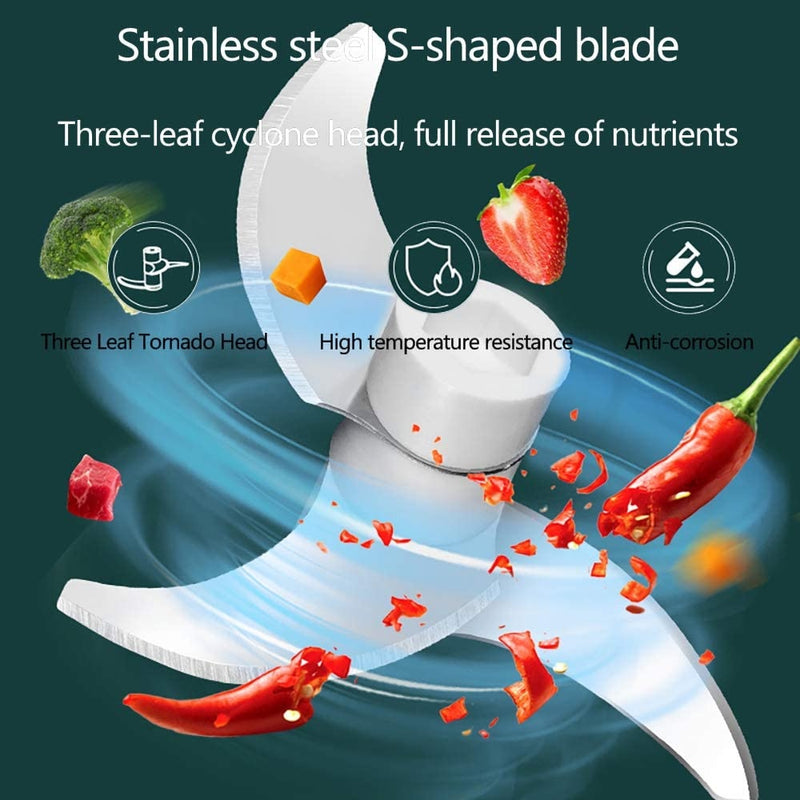 Mini Triturador de alimentos elétrico triturador de alho , moedor de carne, recarregável 250ml