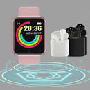 Fone i7s via Bluetooth + relógio D20 inteligente masculino feminino bluetooth relógios digitais .