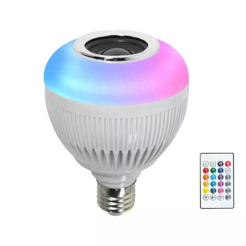 Lampada Bluetooth led caixa de som com controle Remoto 12w Rgb luz colorida