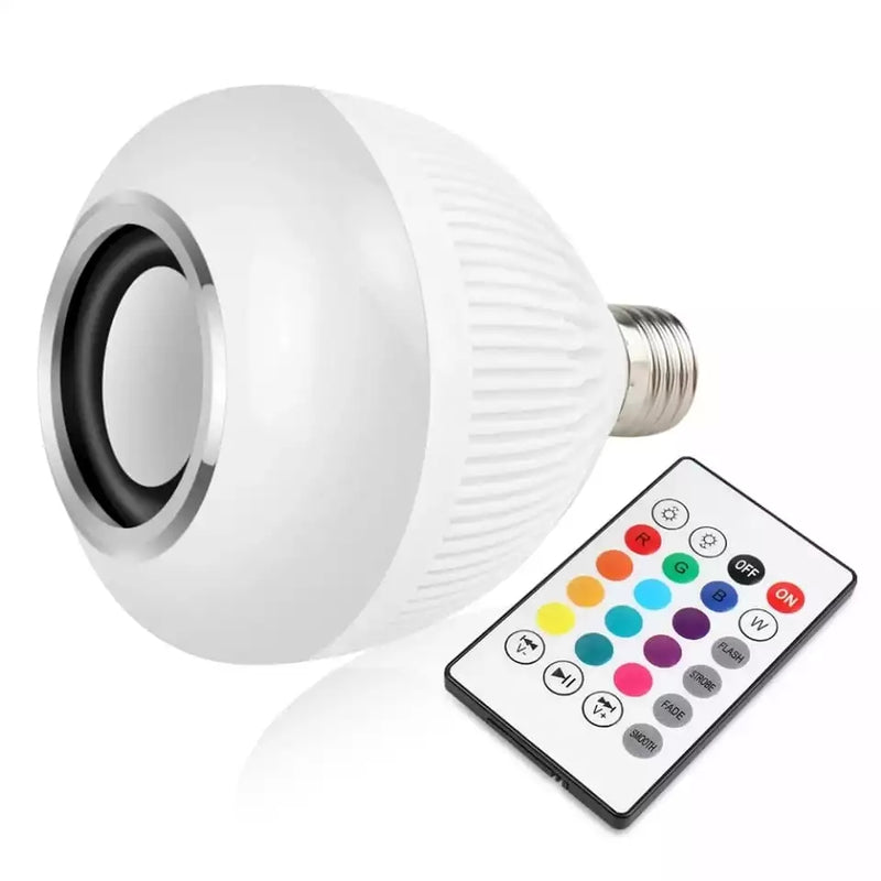 Lampada Bluetooth led caixa de som com controle Remoto 12w Rgb luz colorida