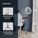Aro de Lâmpada Led com Suporte para Celular Suporte Tripé
