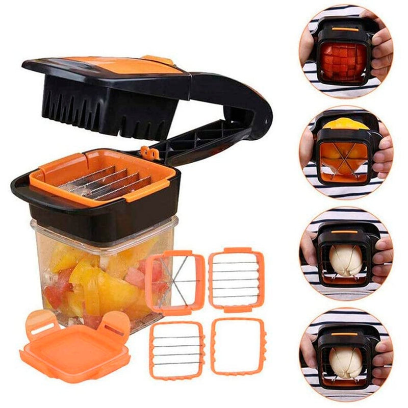 Cortador 5 Em 1 Frutas Verduras Legumes Vegetais em Cubos