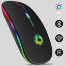 Mouse sem fio Bluetooth RGB Recarregável , LED Retroiluminado, para Jogos.