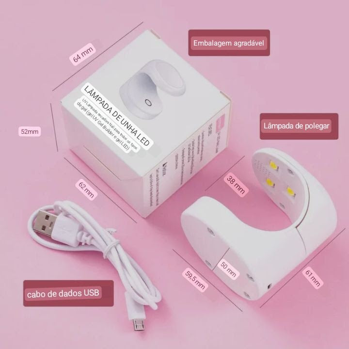 Mini secador de unhas lampada UV