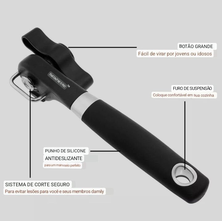 Abridor de lata,Manual, super fácil e prático.