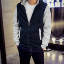 NOVO Moletom Masculino Moda Outono Moletom Moletom Masculino Gola de Inverno Mangas Compridas Zíper com Capuz Moletom Esportivo M-5XL