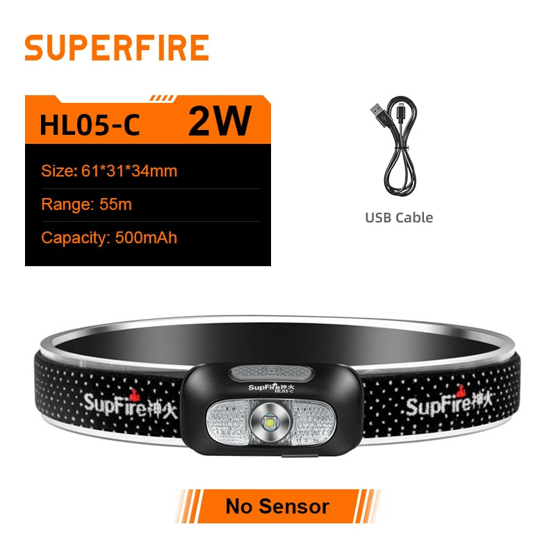 Melhor SupFire HL05 Mini Lanterna LED Com Sensor de Movimento USB Recarregável Para Acampamento Pesca Bicicleta (Lanterna)