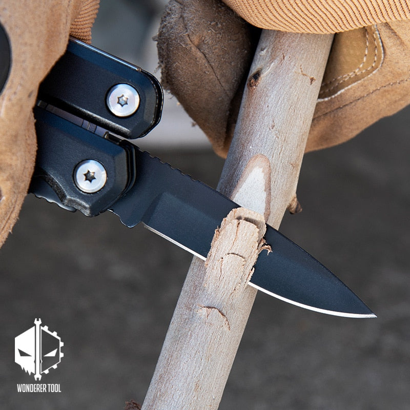 Martelo de garra multifuncional portátil, de aço inoxidável, martelo preto