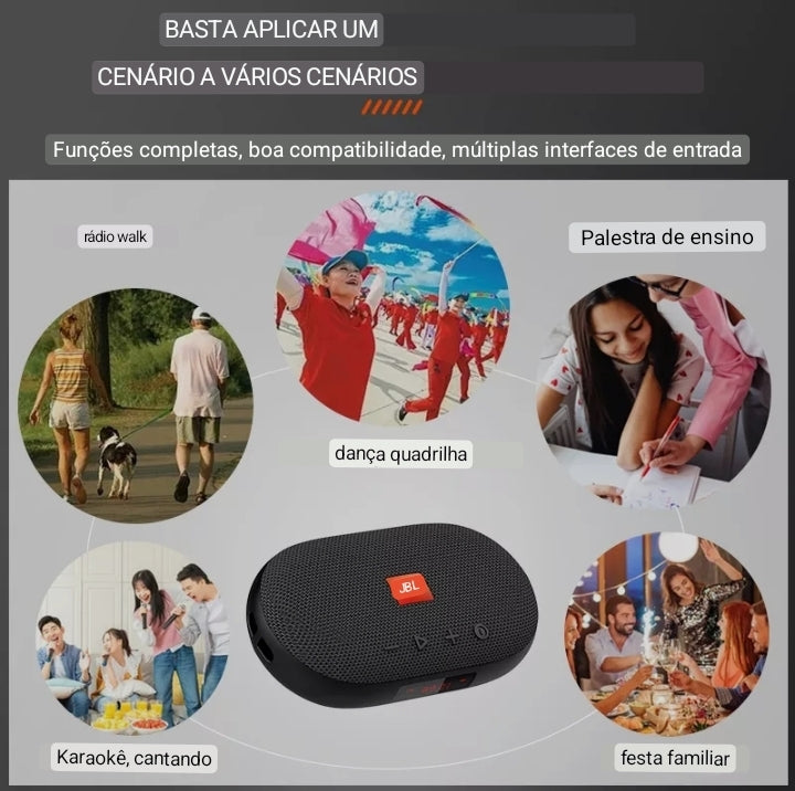 Caixa de som JBL TUNE 3 mini Bluetooth e rádio FM