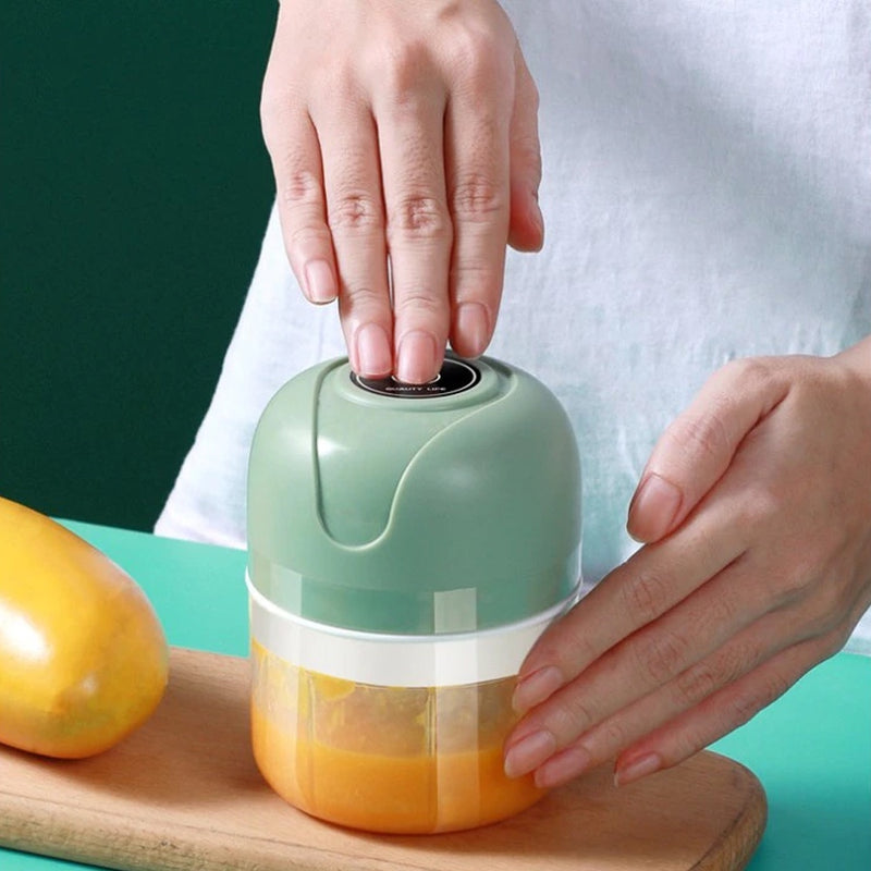 Mini Triturador de alimentos elétrico triturador de alho , moedor de carne, recarregável 250ml