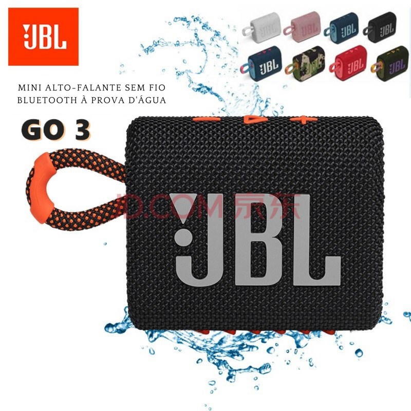 JBL GO 3 alto-falante sem fio Bluetooth subwoofer alto-falante externo à prova d'água